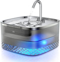 Cat Water Fountain with Stainless Steel Lid for Hydration