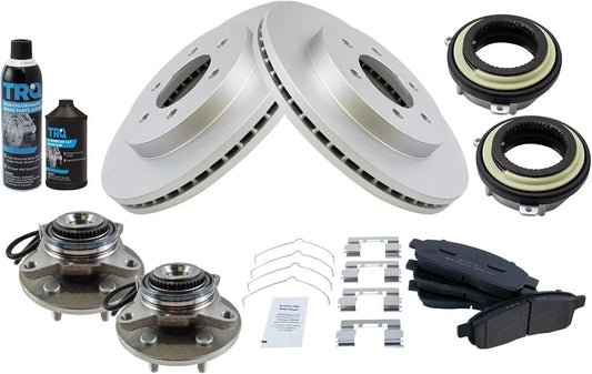 TRQ Front Brake Pad & Rotor Kit for 05-08 Ford F-150 Vehicles