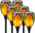 Upgraded Solar Lights Outdoor 6 Pack Flickering Flame Torches - Bigger