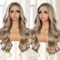 Ash Blonde Lace Front Wig for Women - 26 Inch Body Wave Style