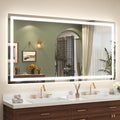 68x 36 in Lighted Bathroom Mirror for Wall - Dimmable, Anti-Fog LED
