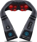 Cordless Neck & Back Massager with Heat - Deep Shiatsu Relief