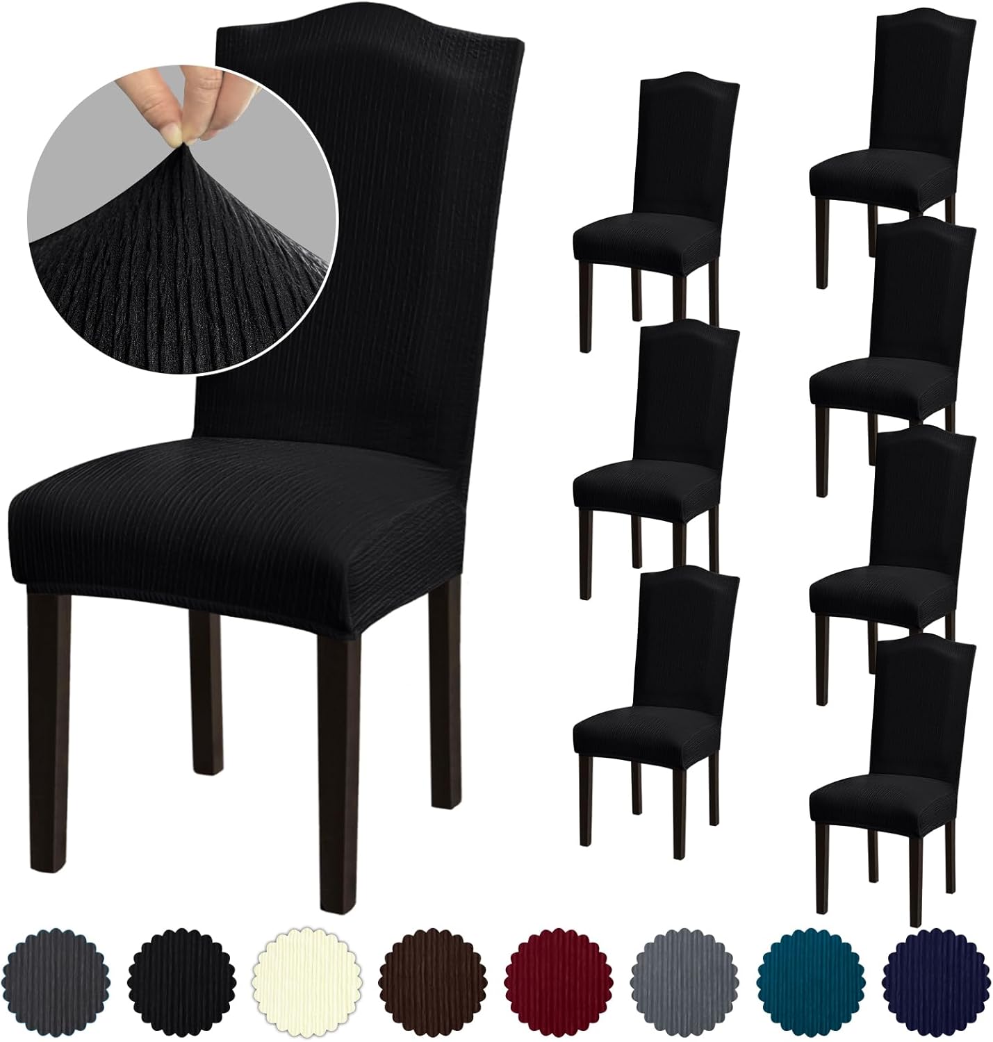 Dining Room Chair Covers Set of 8 for Stylish Protection