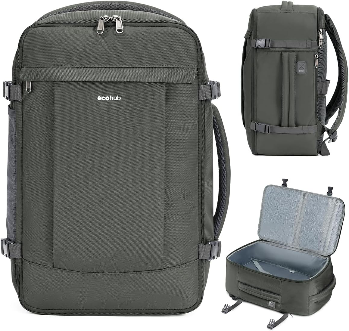 ECOHUB Travel Backpack for Men Women with USB Charging Hole