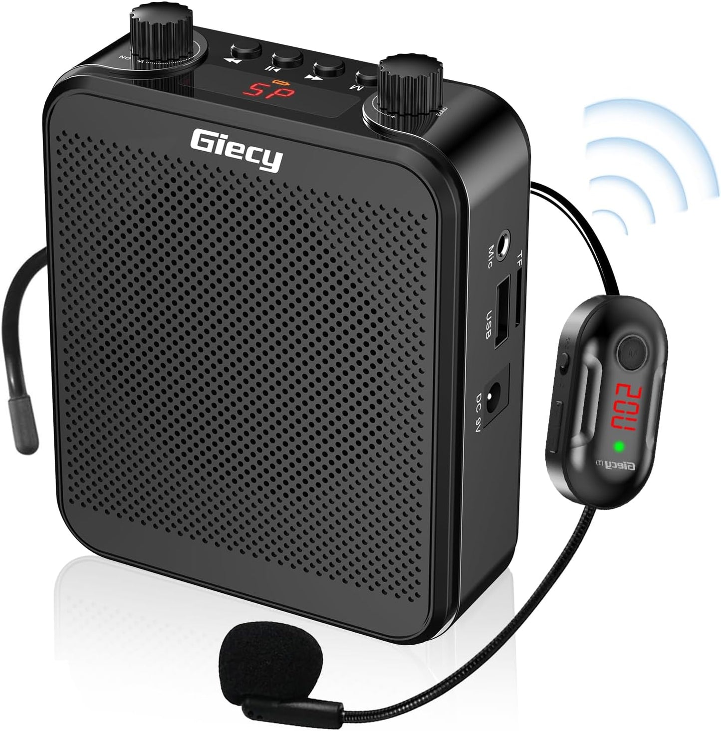 30W Portable Voice Amplifier with Wireless Microphone Headset