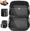 9 inch Silicone Air Fryer Liners Square for 6-9 Qt Baskets - Reusable