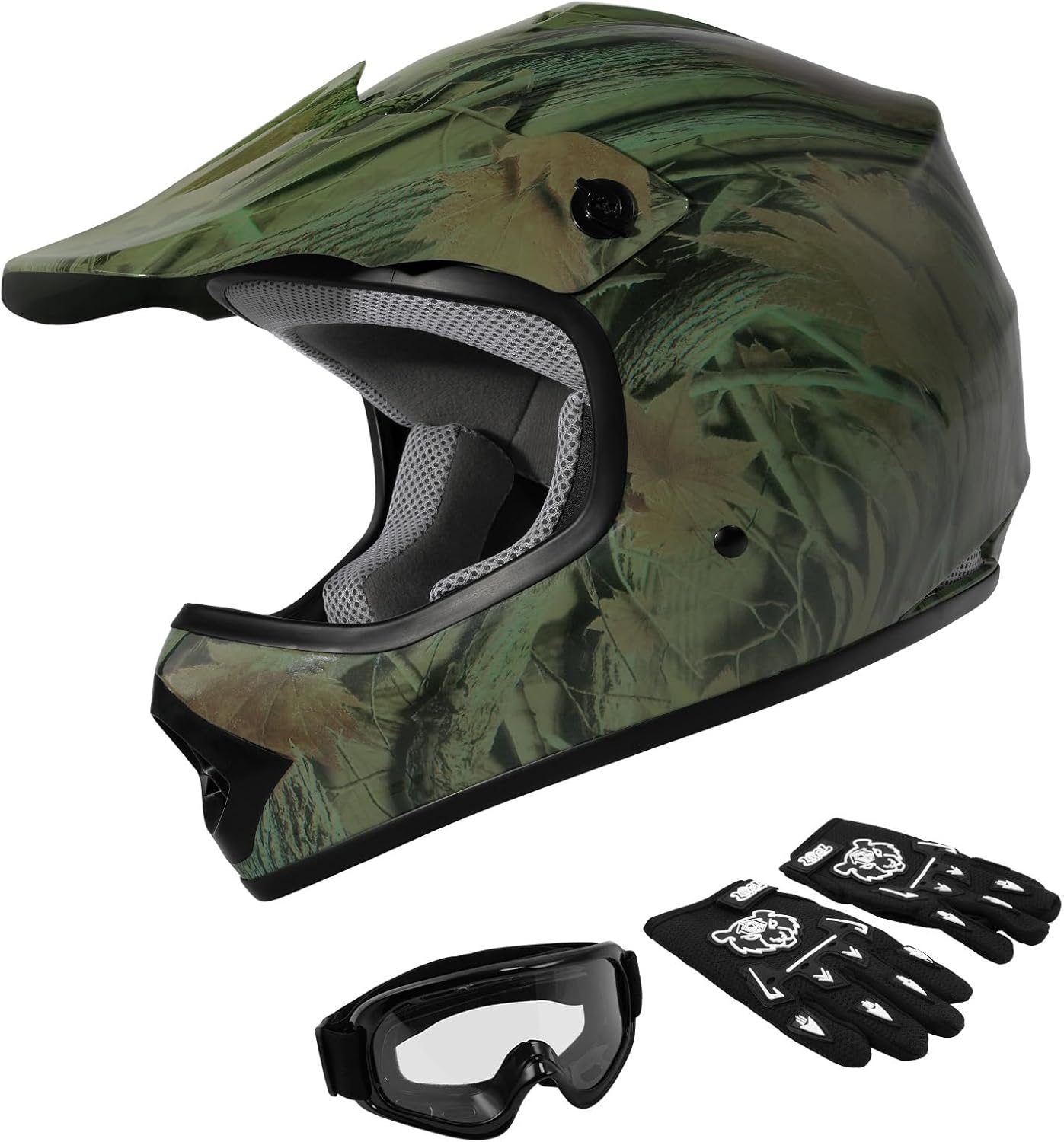 TCMT Dot Youth Full Face Motocross Helmet for Kids and Teens