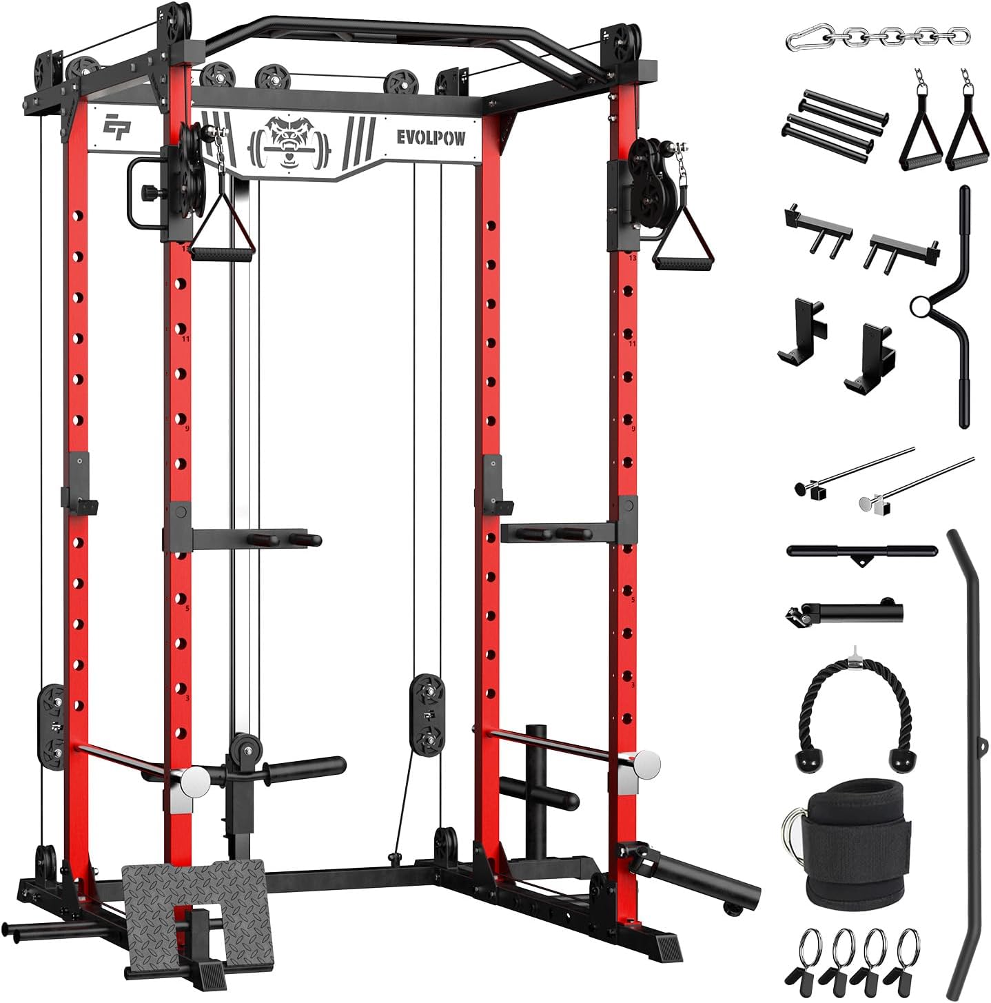 EVOLPOW Power Rack P2D: 1200lbs Strength & Flexibility