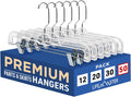 Clear Plastic Hangers 50 Pack 14 in - Space-Saving Closet Organizers