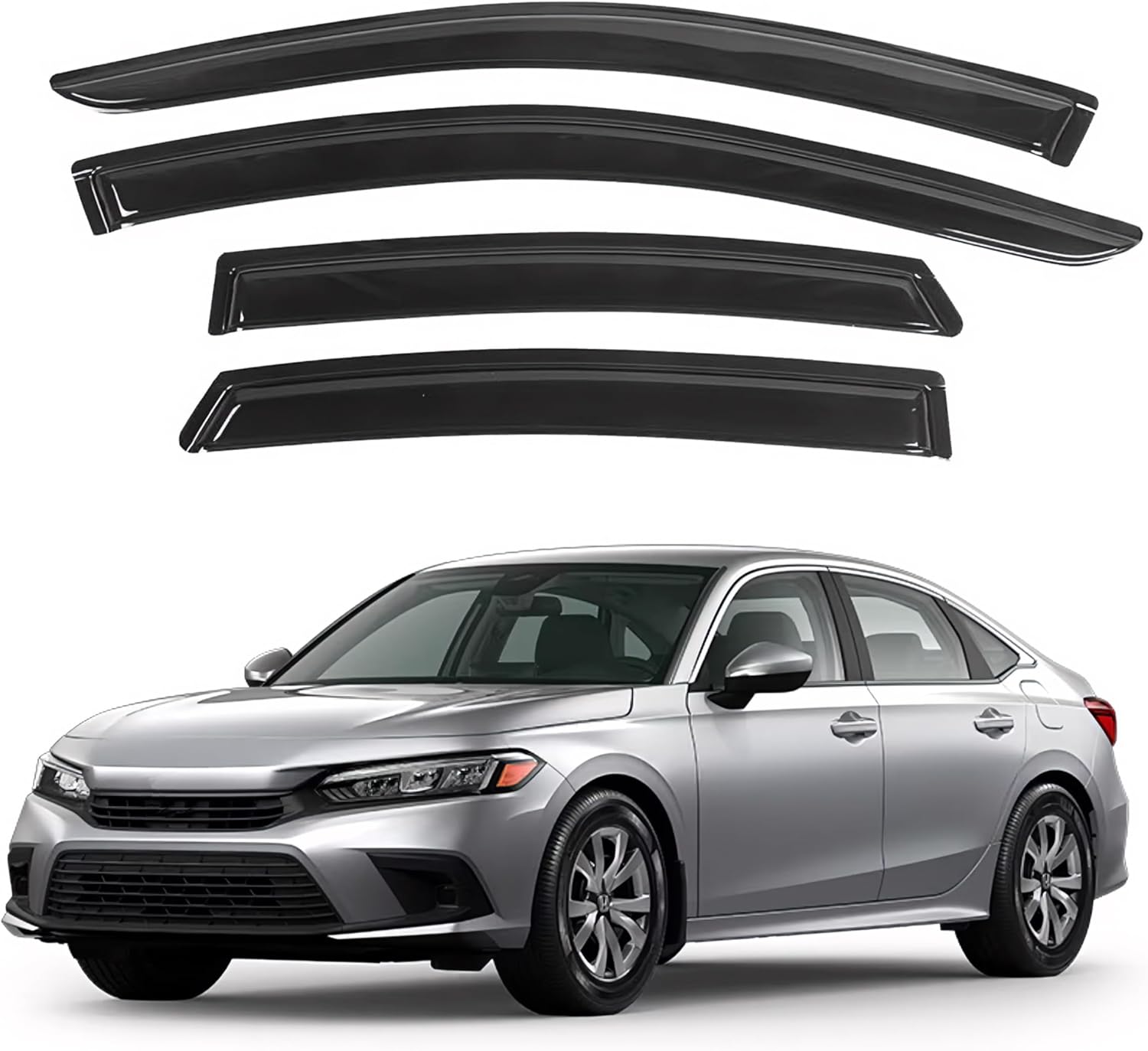 IG Window Visor for Honda Civic Sedan 2022-2024, Durable Rain Guard