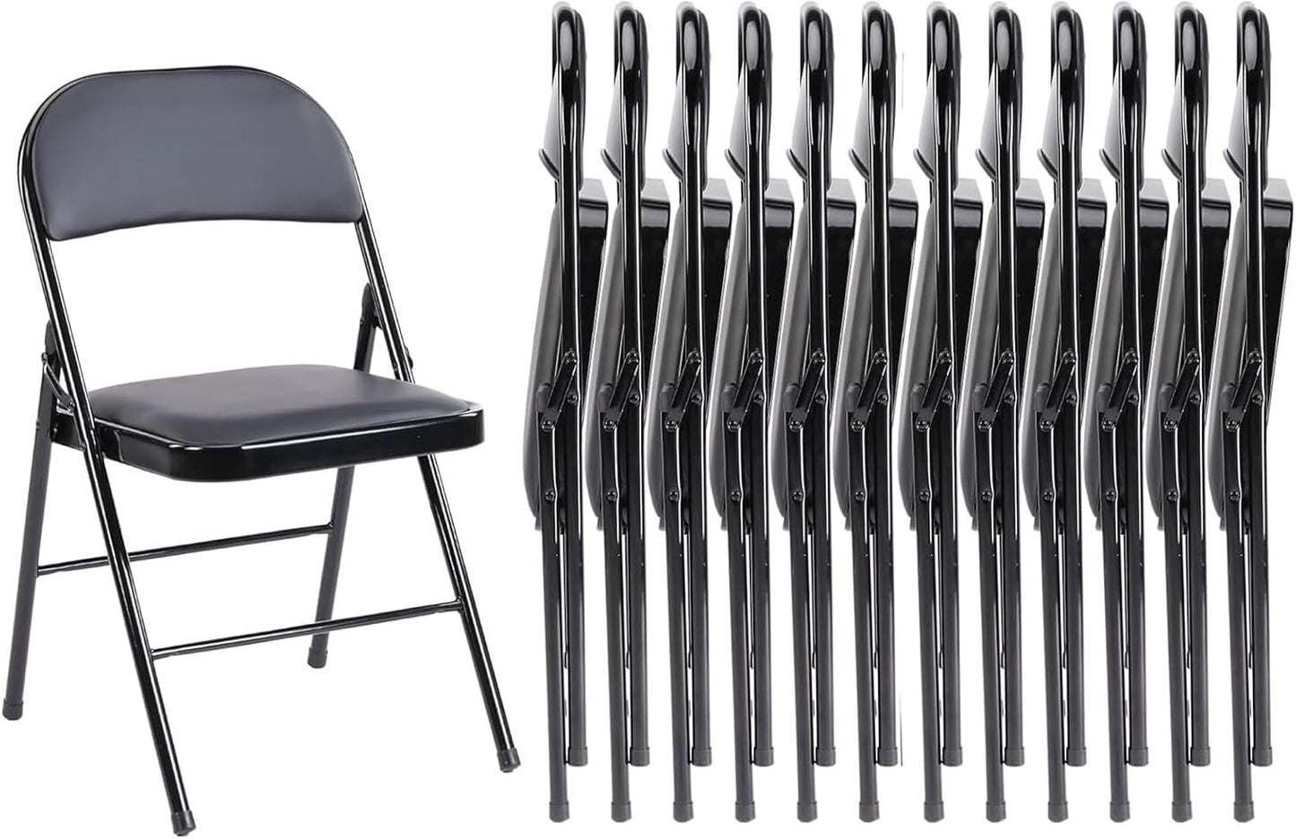 Sweetcrispy Folding Chair 12 Pack for Indoor and Outdoor Use