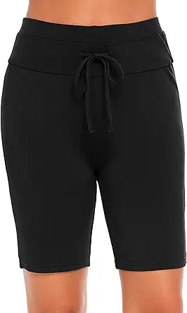 Ekouaer Women's Board Shorts High Waist Swim Shorts for Beach