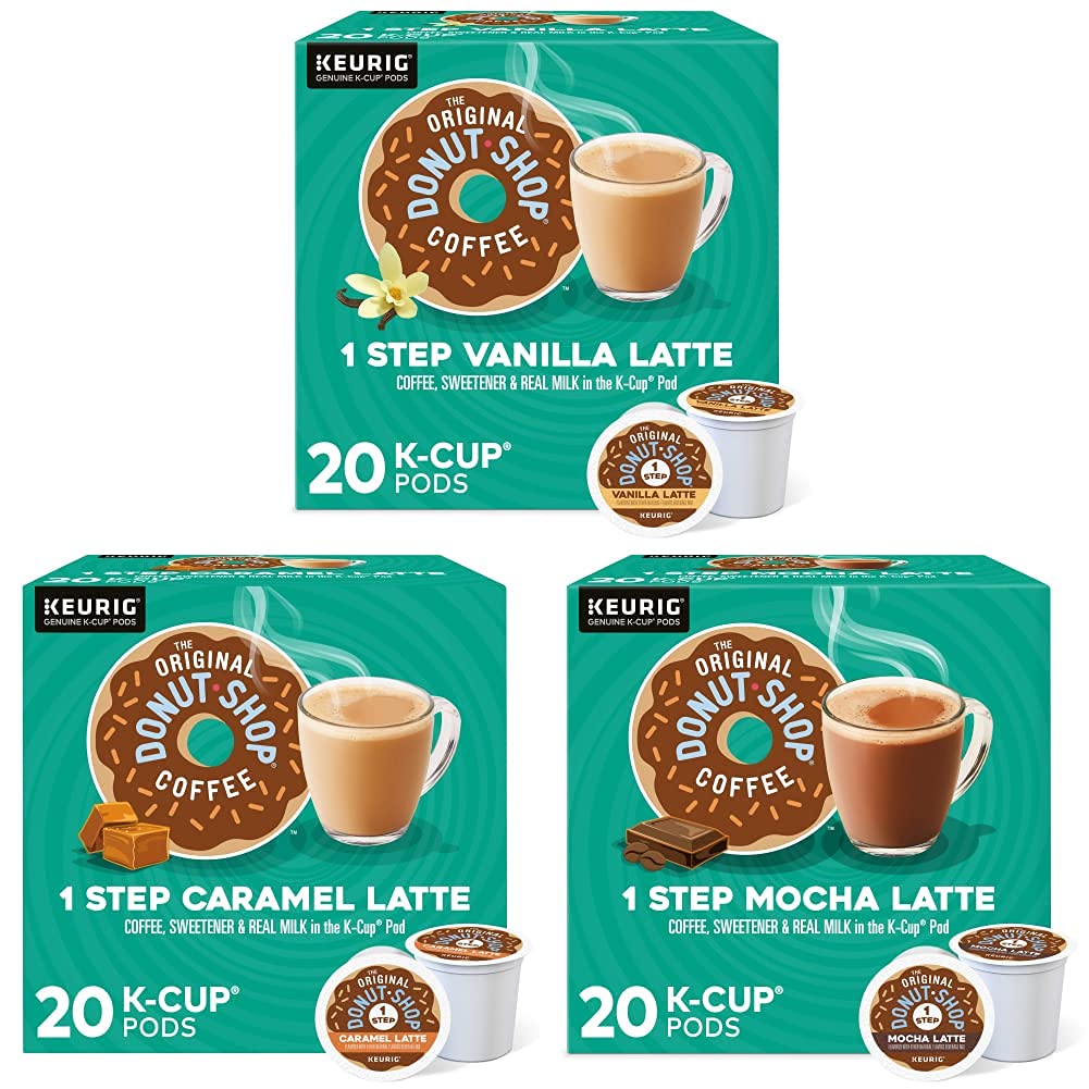 One Step Latte Pods: Mocha, Vanilla, and Caramel Delight