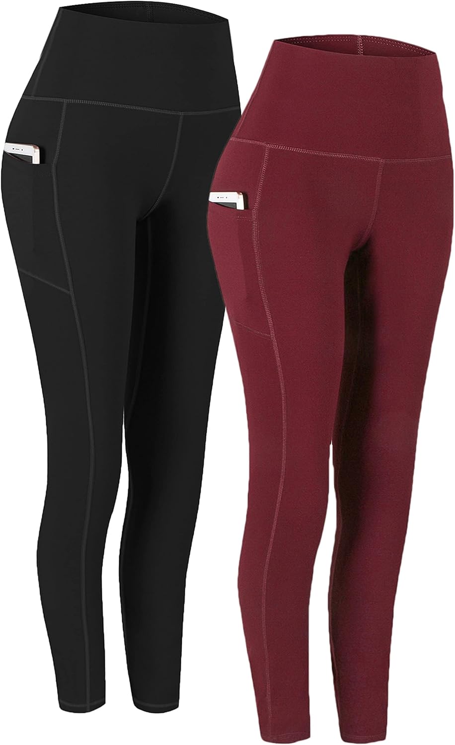 High Waist Yoga Pants with Pockets for Women by Fengbay