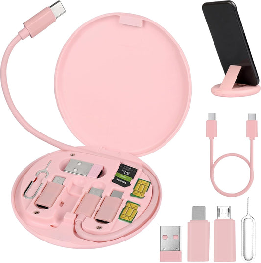 evron OTG USB C Adapter Set - Multi Charging & Data Transfer (Pink)