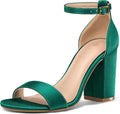 COASIS Women's Chunky Block Heels Open Toe Ankle Strap (Style X795)