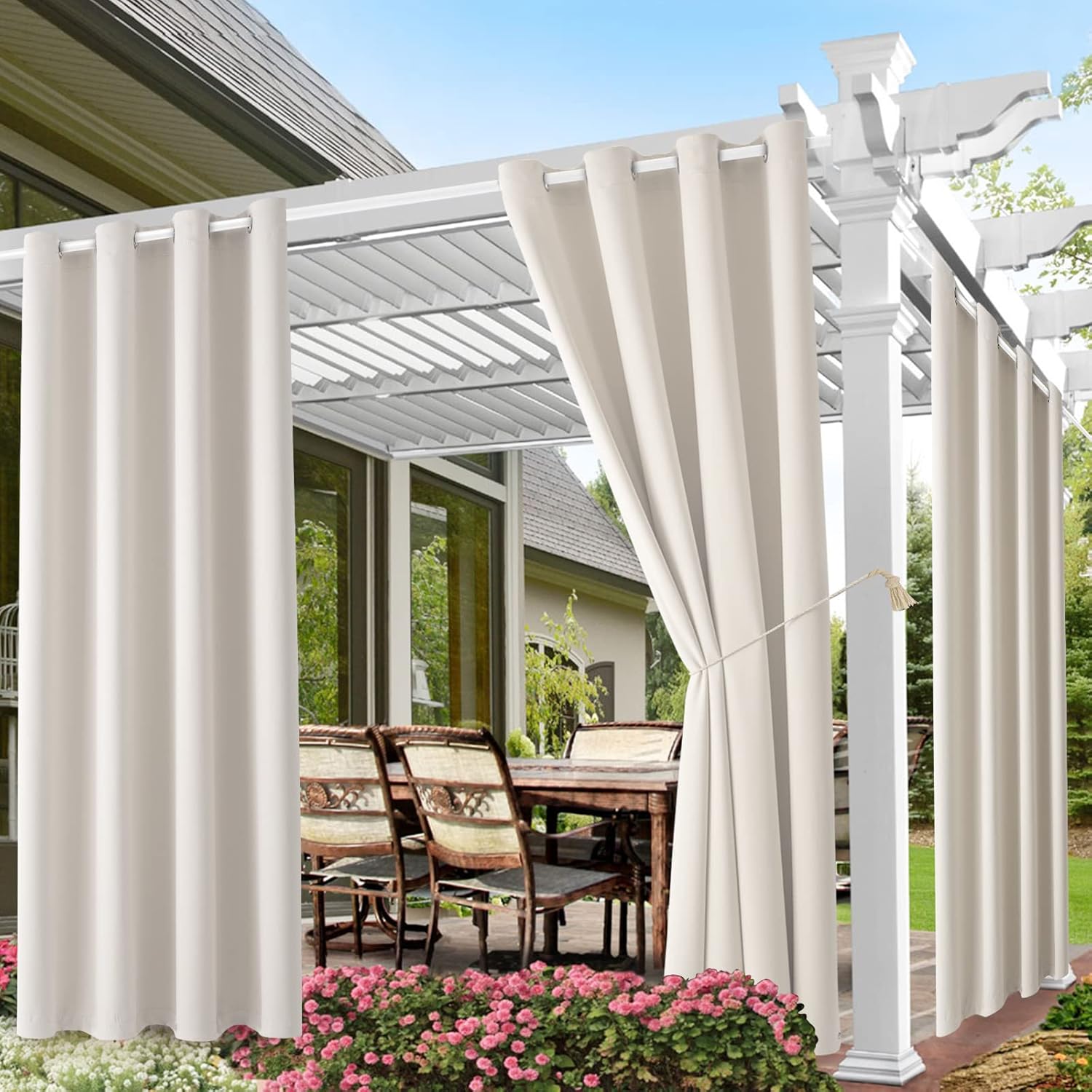 Water Proof Outside Curtains for Porch and Patio Areas
