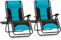 Padded Zero Gravity Chair Set of 2 - Comfortable Folding Patio