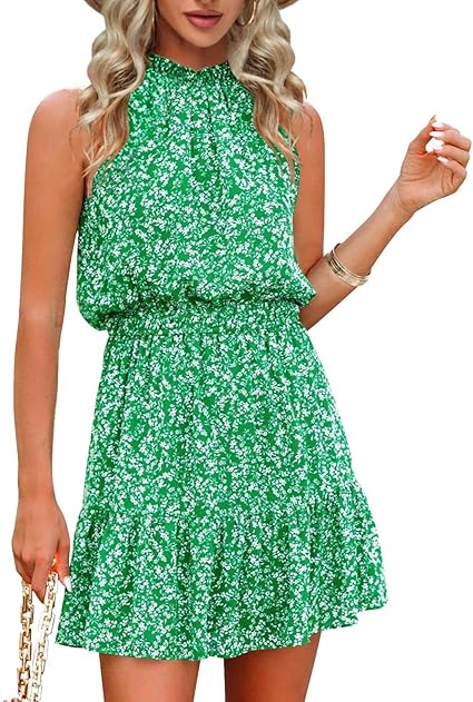 Summer Dress for Women Chiffon Blouses and Ruffle Romper