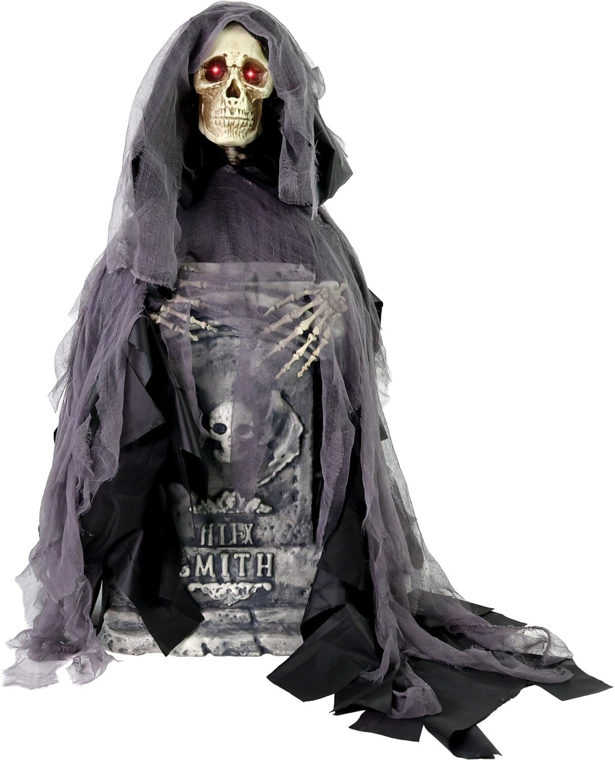 Haunted Hill Farm 3-Ft Rising Reaper with Tombstone for Halloween