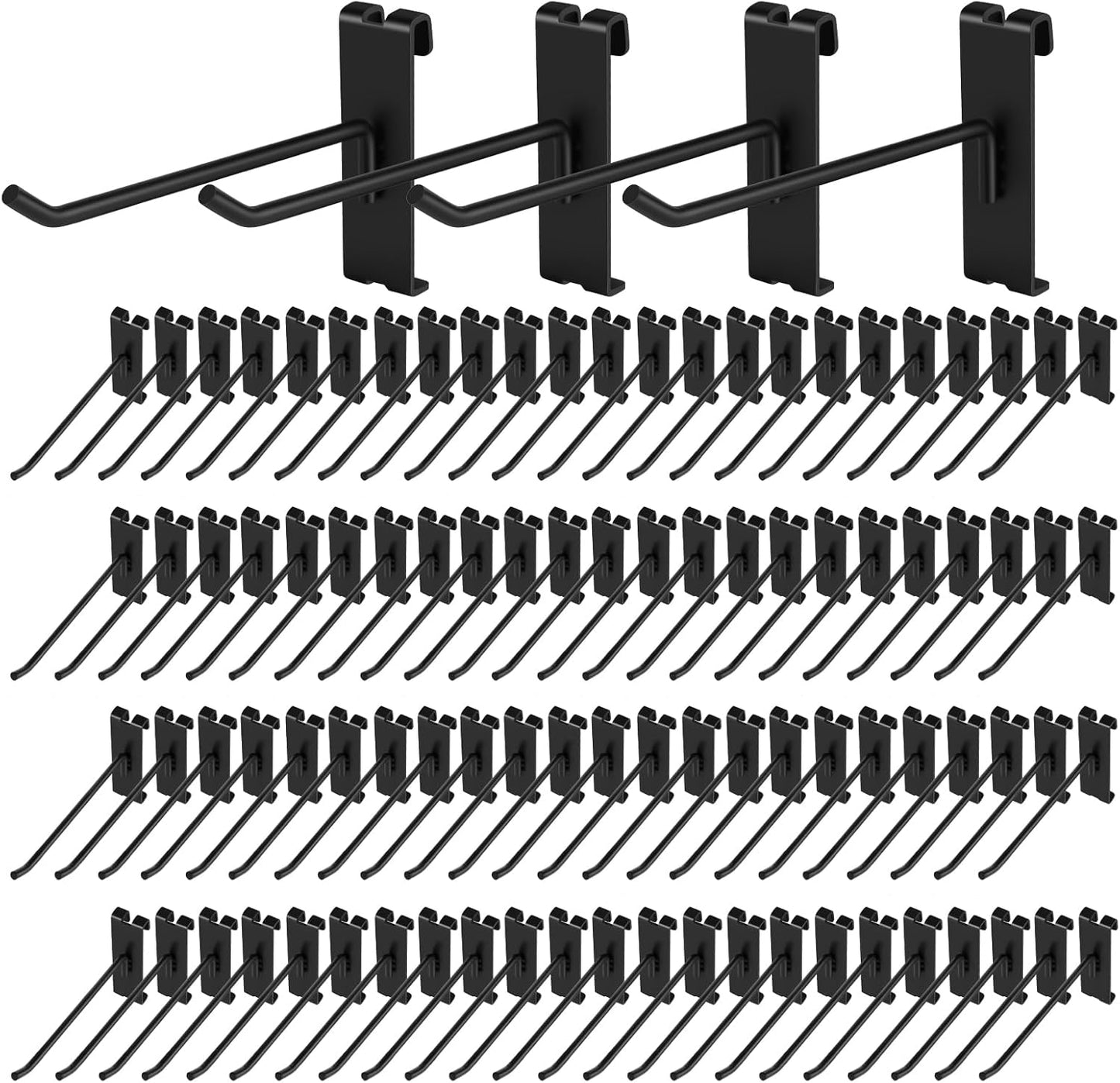 Polmart 6 Inch Heavy Duty Black Gridwall Panel Hooks Pack of 96