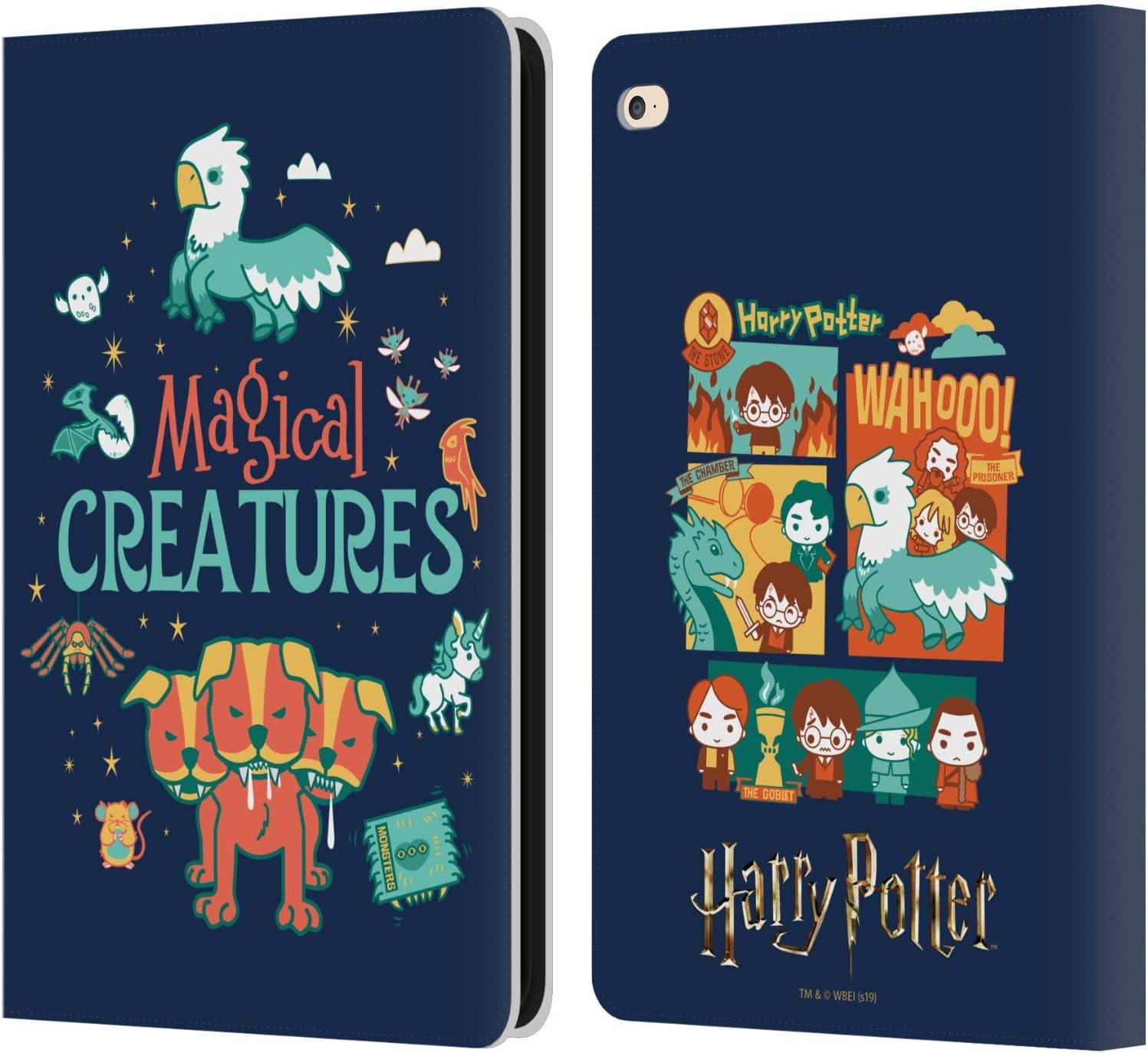 Harry Potter Magical Creatures Leather Wallet Case for iPad Air 2