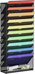 Marbrasse Wall File Holder: 11-Tier Organizer for Home Office