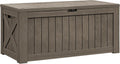 120 Gallon Resin Deck Box Brown - Large Waterproof Outdoor Storage