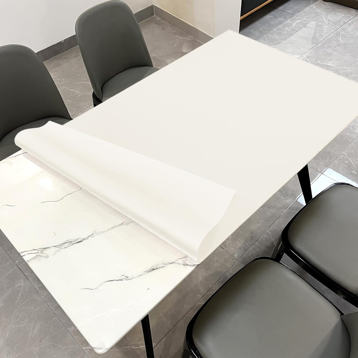 Leather Table Cover Protector for Dining Room Table 42x66 Inch