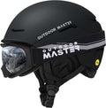 OutdoorMaster ELK MIPS Ski Helmet Set with OTG Goggles - Safe
