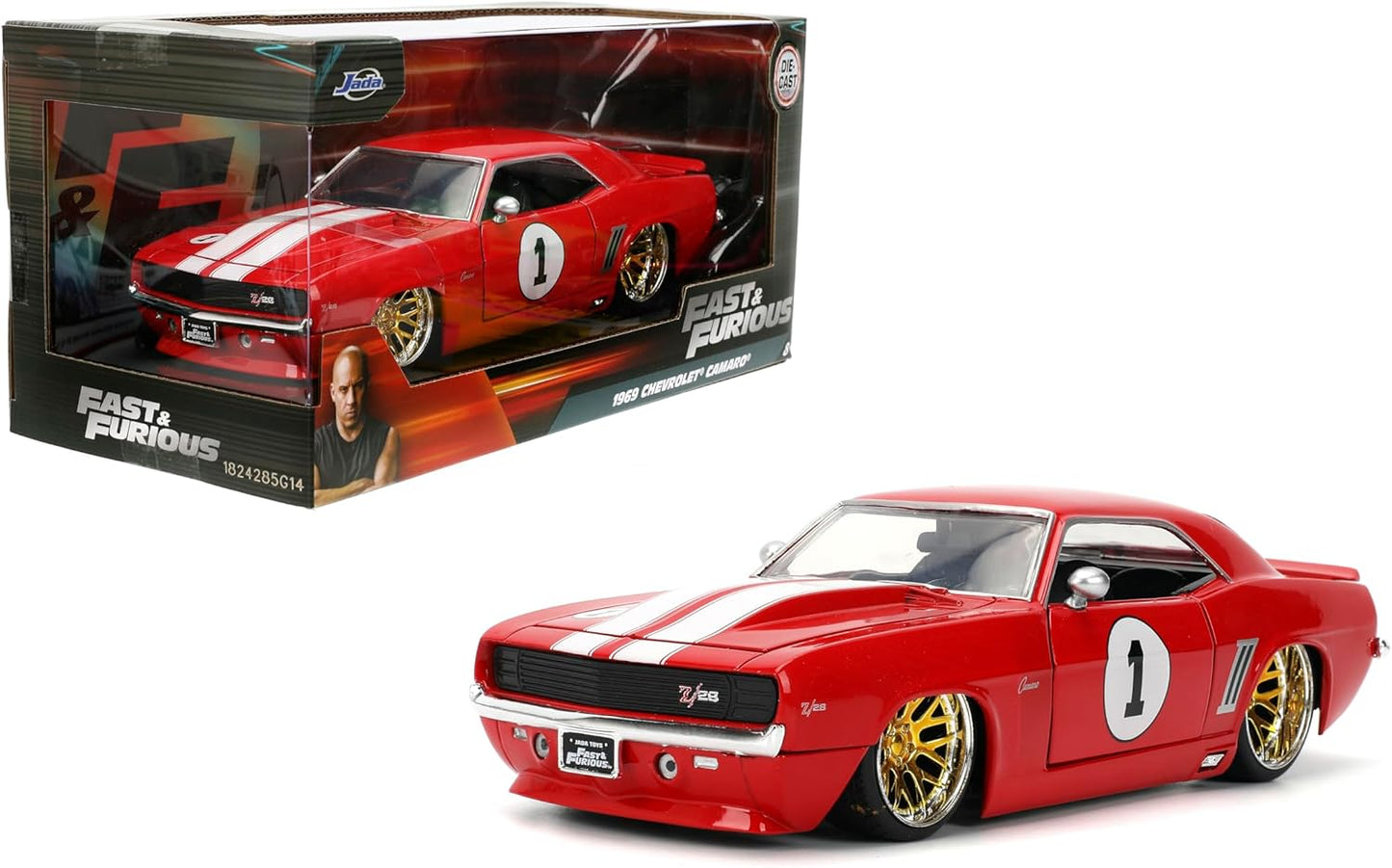 Fast & Furious 1969 Chevy Camaro Die-Cast - Movie-Authentic Red Toy!