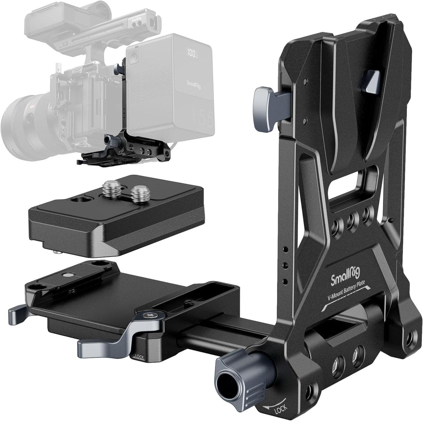 SMALLRIG Foldable V Mount Battery Plate for DSLR and Mirrorless