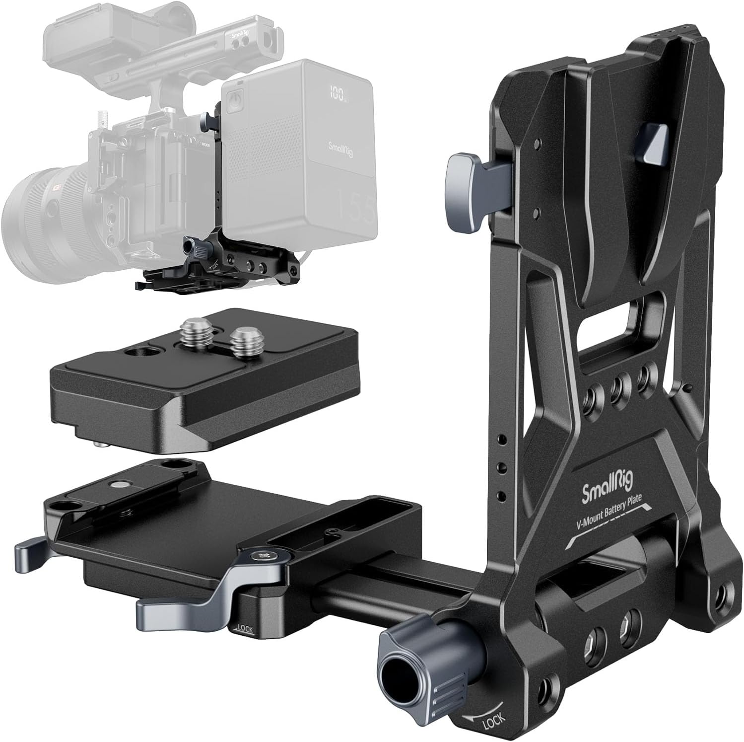 SMALLRIG Foldable V Mount Battery Plate for DSLR and Mirrorless