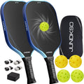 Pickleball Paddles Set of 2 - Lightweight Carbon Fiber Pair
