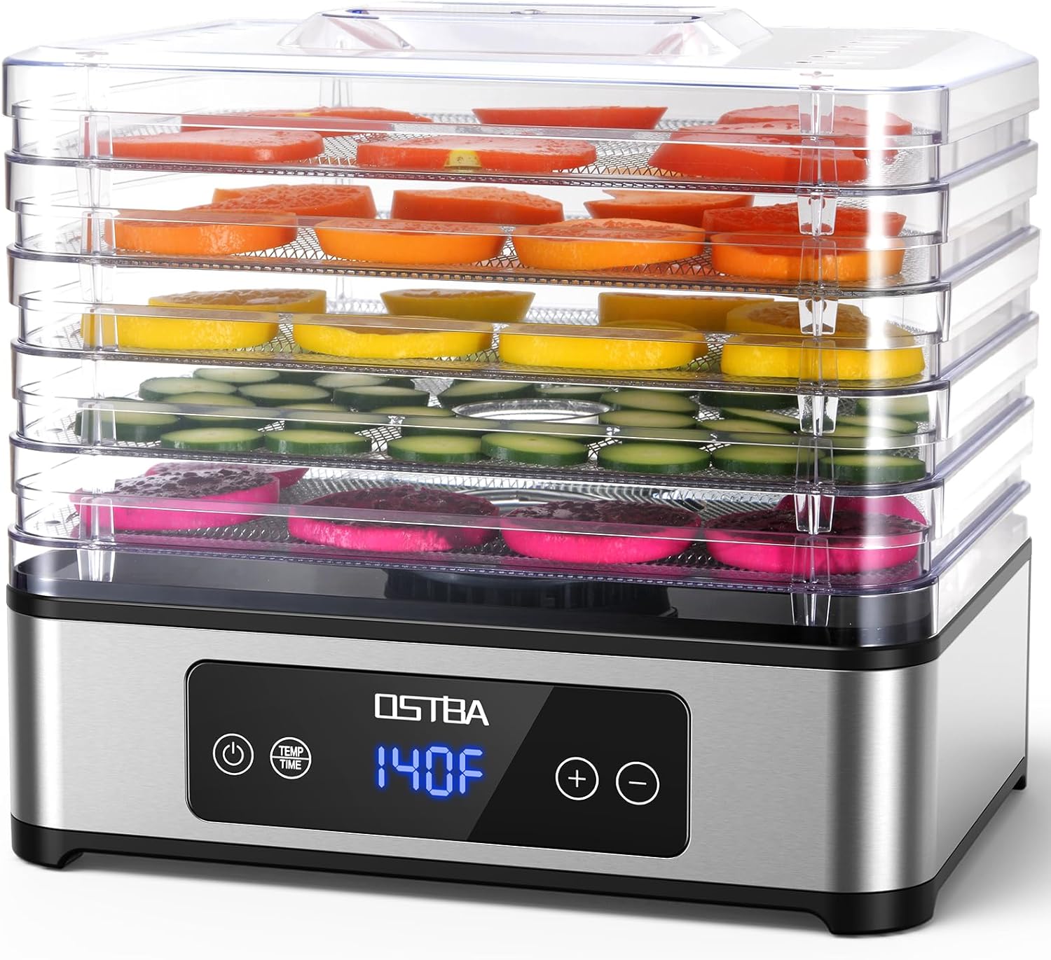 OSTBA Food Dehydrator with 5 Trays for Jerky and Fruits