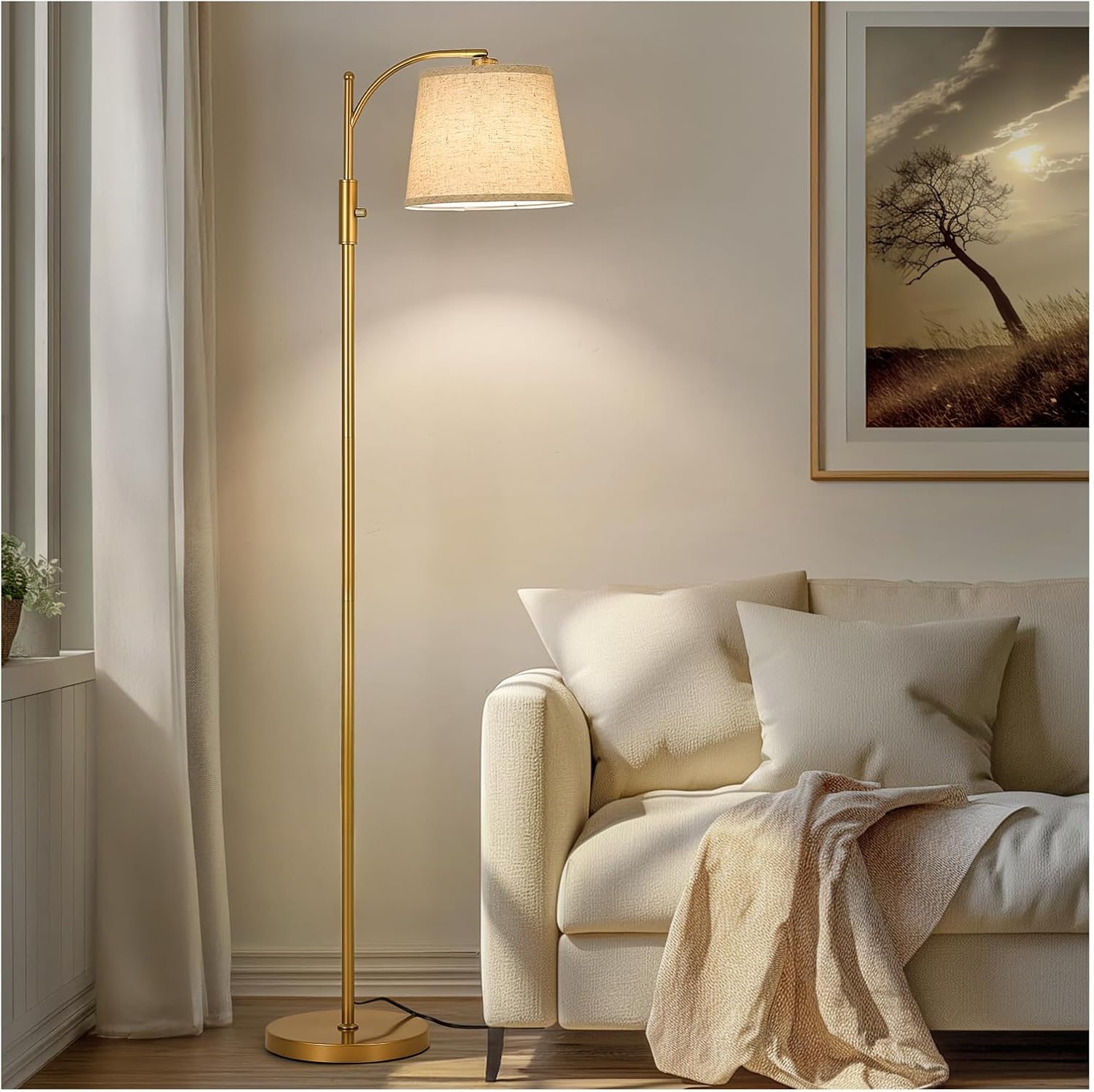 AIDENOEY Fully Dimmable Floor Lamp for Cozy Living Spaces