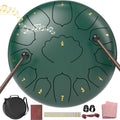 D Major Steel Tongue Drum 12 in 13 Note Rain Drum - Calming Garden