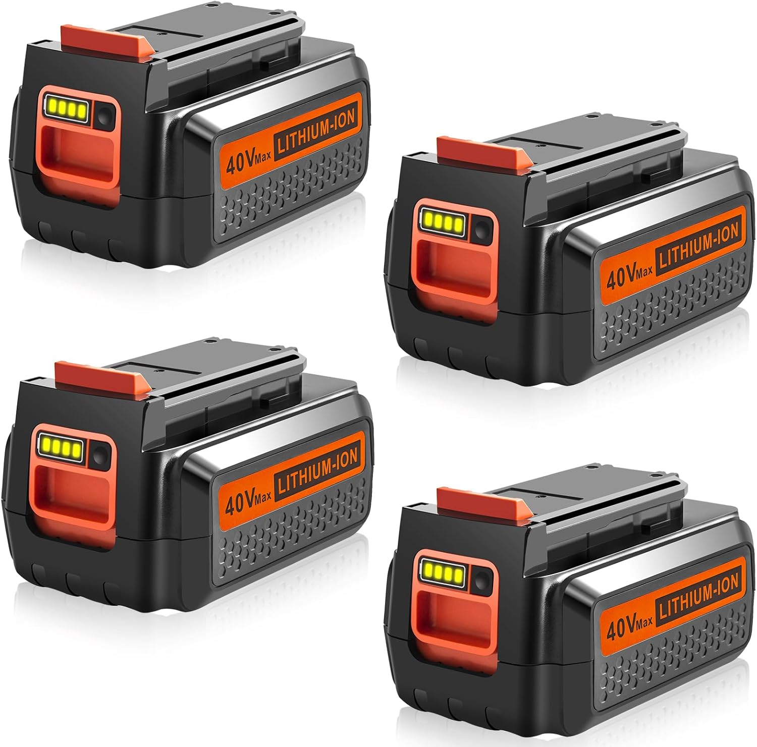 4 Packs 40V 3000mAh Long-Lasting Battery for Power Tools
