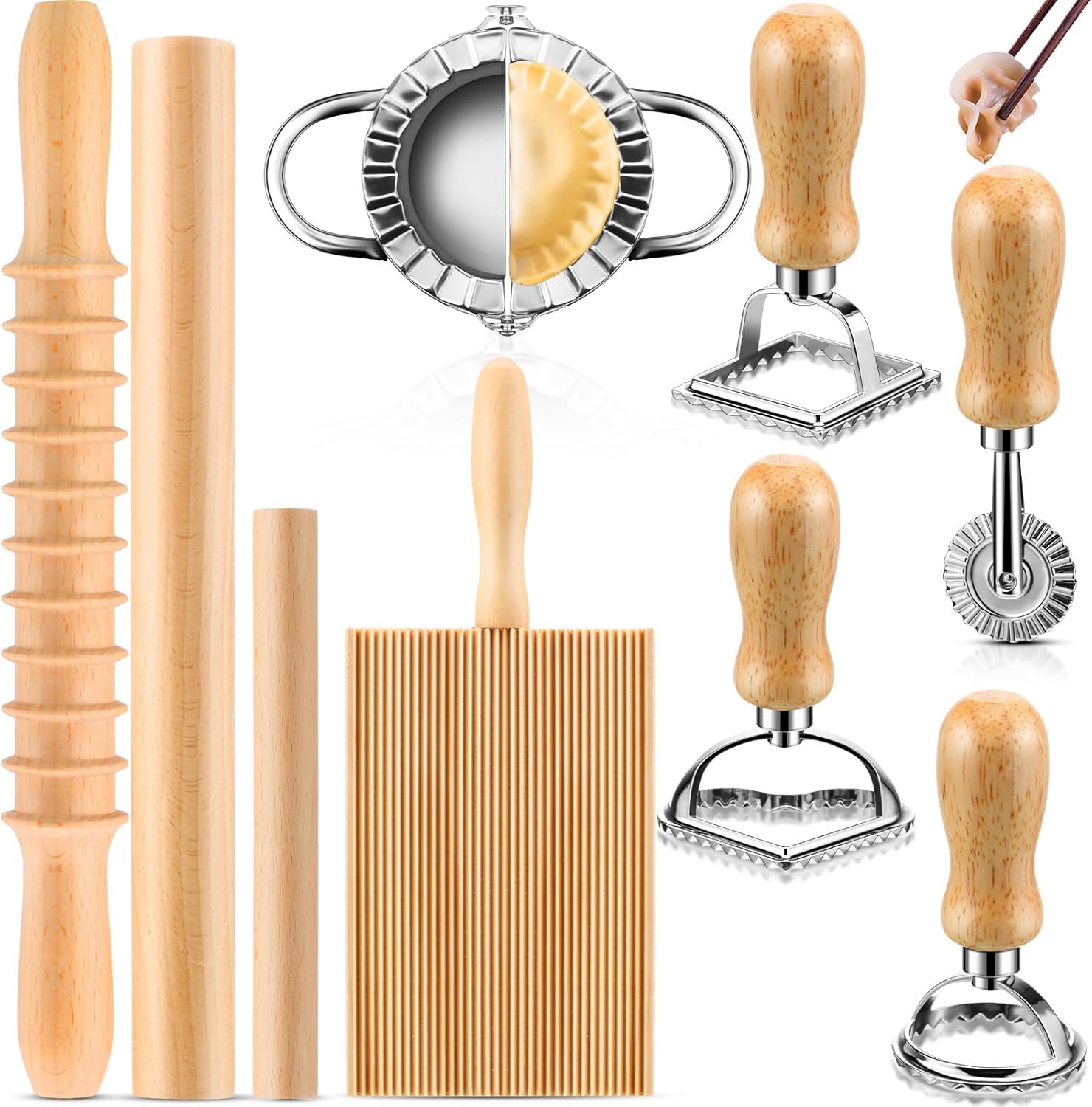 Homemade Pasta Kit: Wood Tools Set