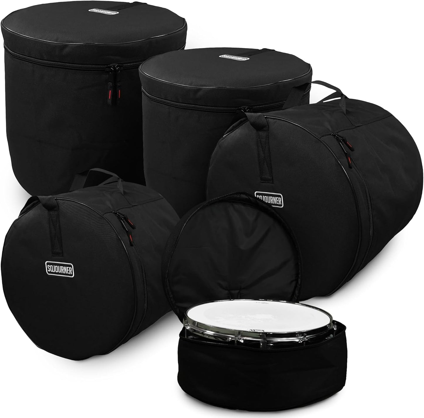 5-Piece Drum Case Set for Standard Kits with Thick Padding