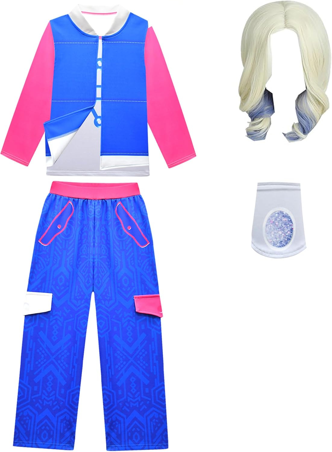 Kids Girls Zombies Outfits Cheerleader Uniform 4pcs Set