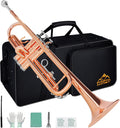 EASTROCK Bb Trumpet Standard Trumpet Set - Warm, Durable Tone