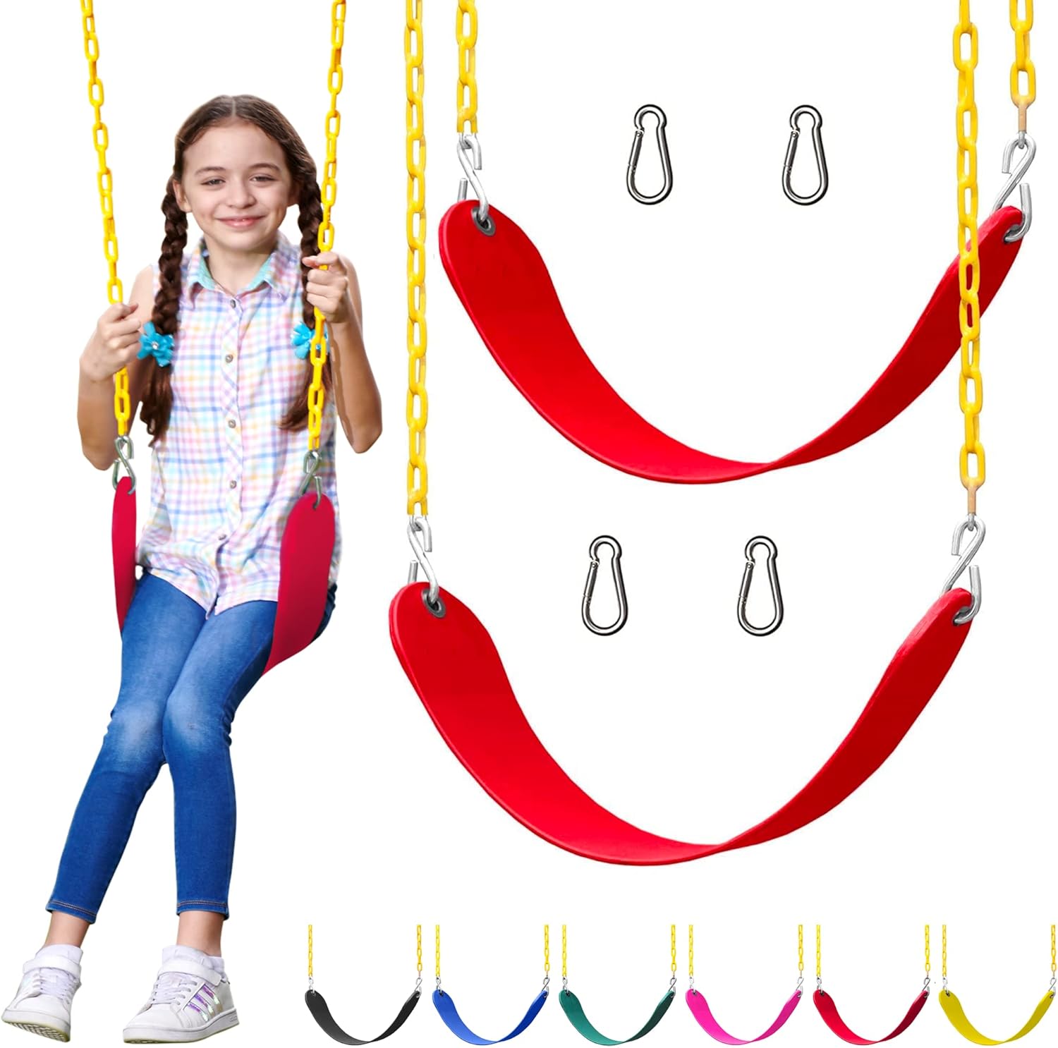 Jungle Gym Kingdom Swings for Outdoor Swing Set - Pack of 2