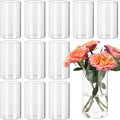 12pcs Clear Cylinder Vases for Centerpieces - Elegant 6in Glass Set