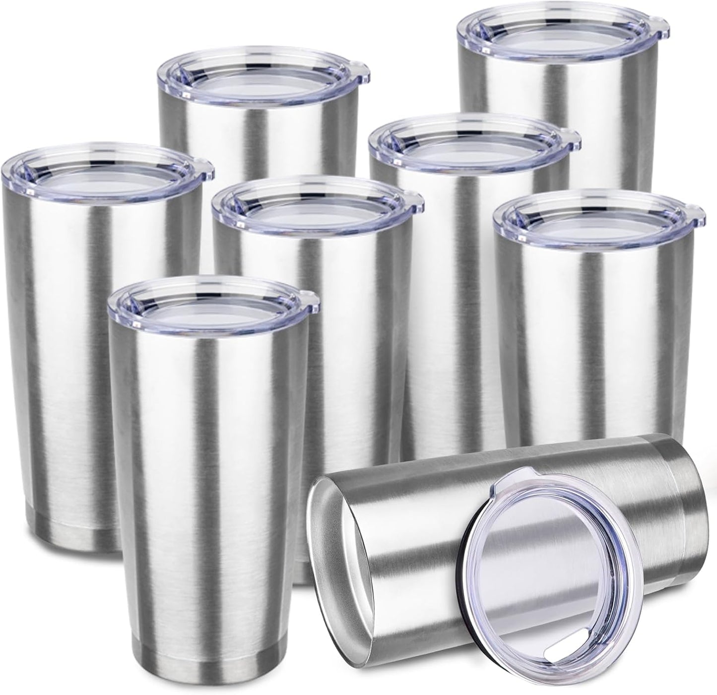 20oz Insulated Tumbler Bulk for Hot and Cold Drinks - Silver