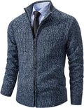 Mens Full Zip Cardigan Sweater with Pockets for Casual Wear