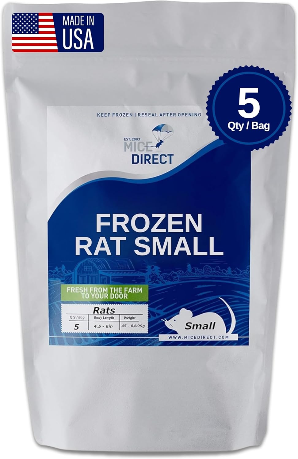 Premium Frozen Rat Small Feeders for Snakes and Reptiles