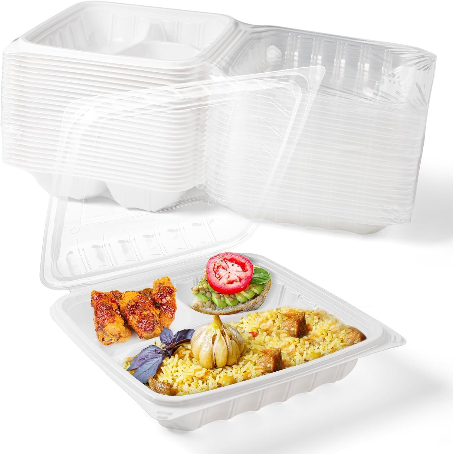 YANGRUI Reusable Plastic Containers with Anti-Fog Technology