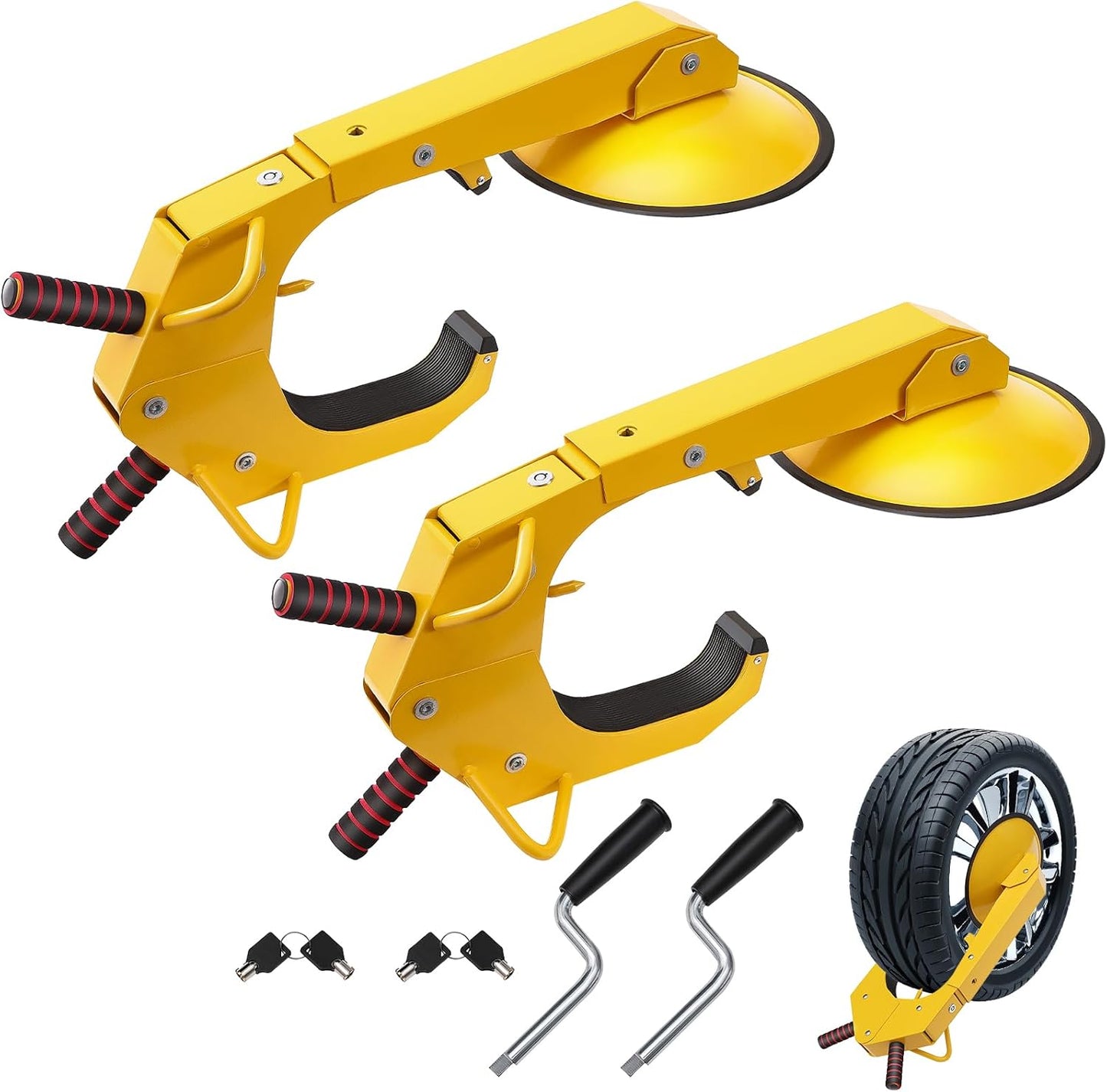VEVOR Heavy-Duty Wheel Lock Clamp for Secure Tire Protection