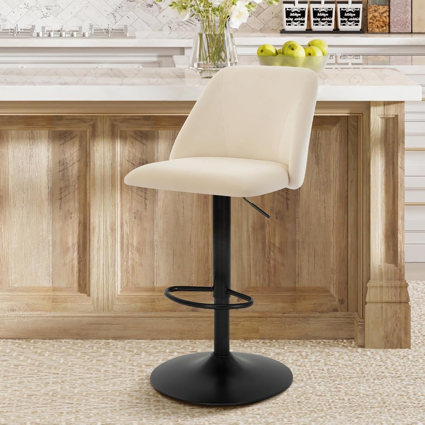 Modern Swivel Bar Stools with Adjustable Height for Comfort